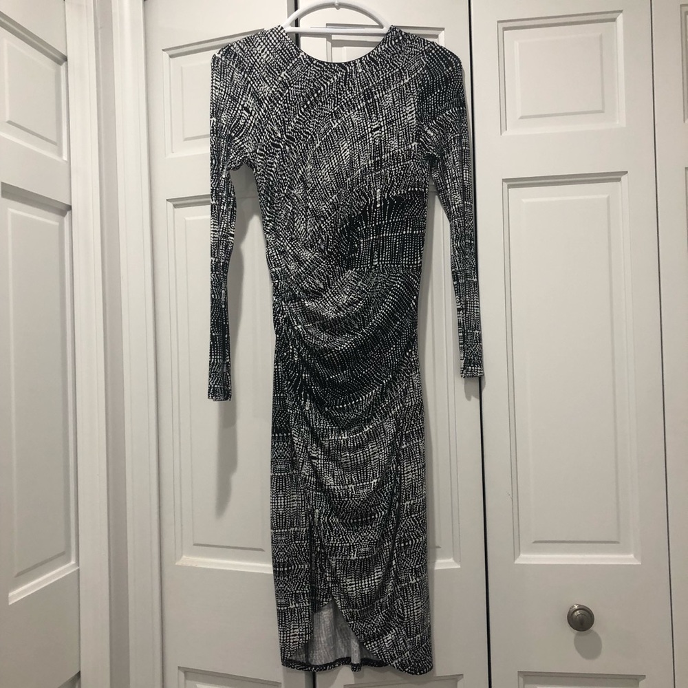 Bebe Black and White Dress